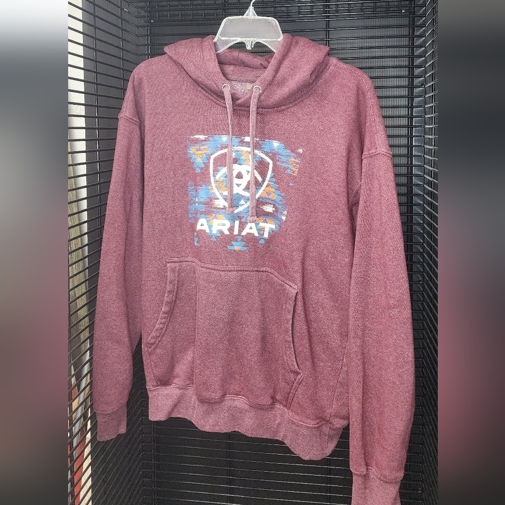Ariat Maroon Hoodie with Graphic Print